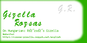 gizella rozsas business card
