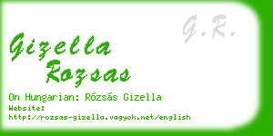 gizella rozsas business card